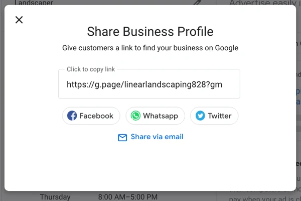Google My Business Step Short Name Filled