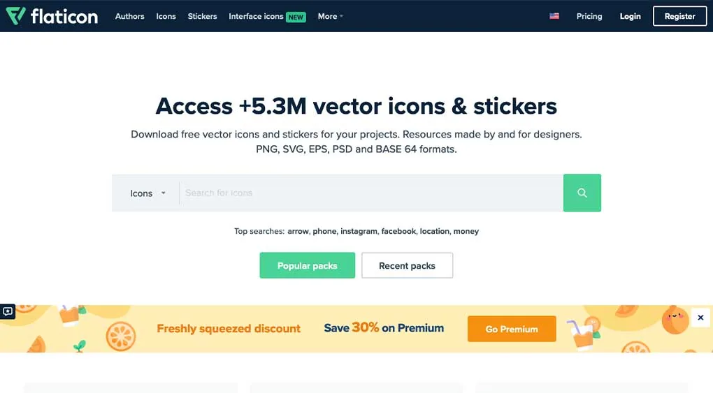 43+ places to get awesome free vector images: Flaticon