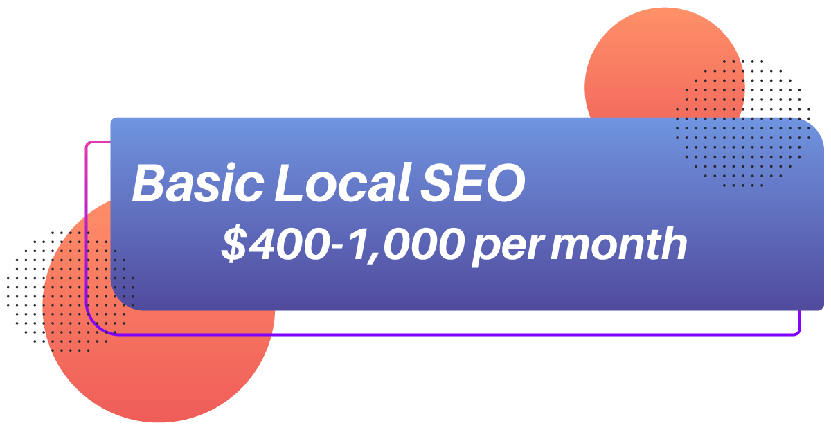 Basic Local SEO ranges between $400-$1,000 per month
