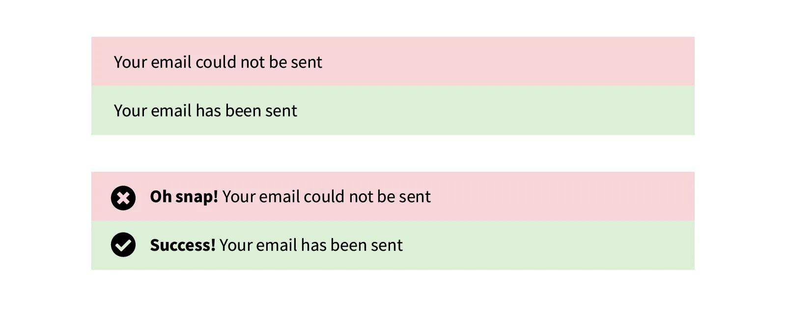 Issues, errors, and warnings can&rsquo;t rely only on color alone