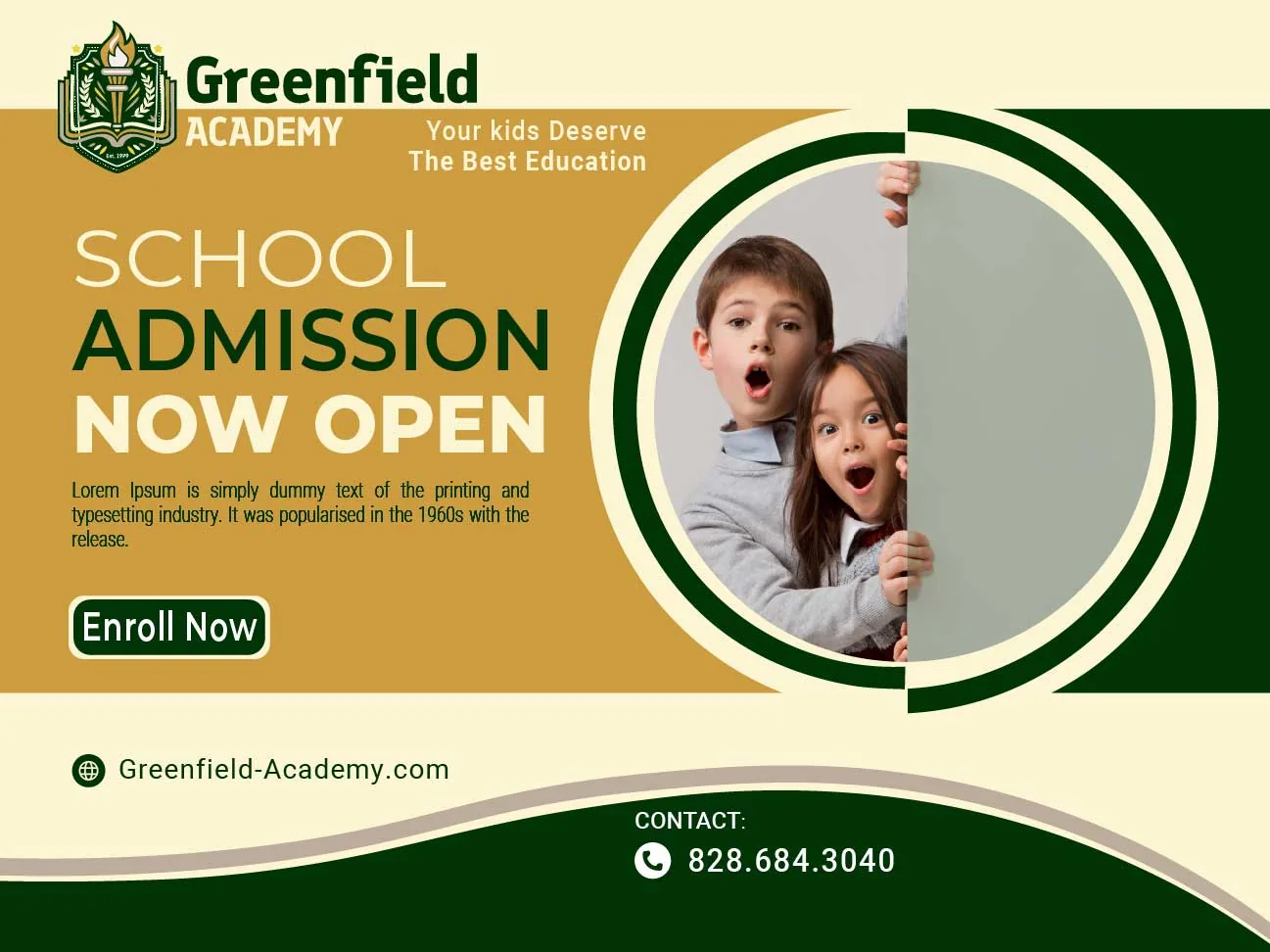 Private School Education Postcard Example for Greenfield Academy: The Benefits of Postcards for Private School Marketing