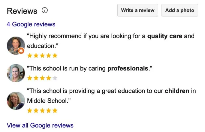 google reviews resurrection lutheran school