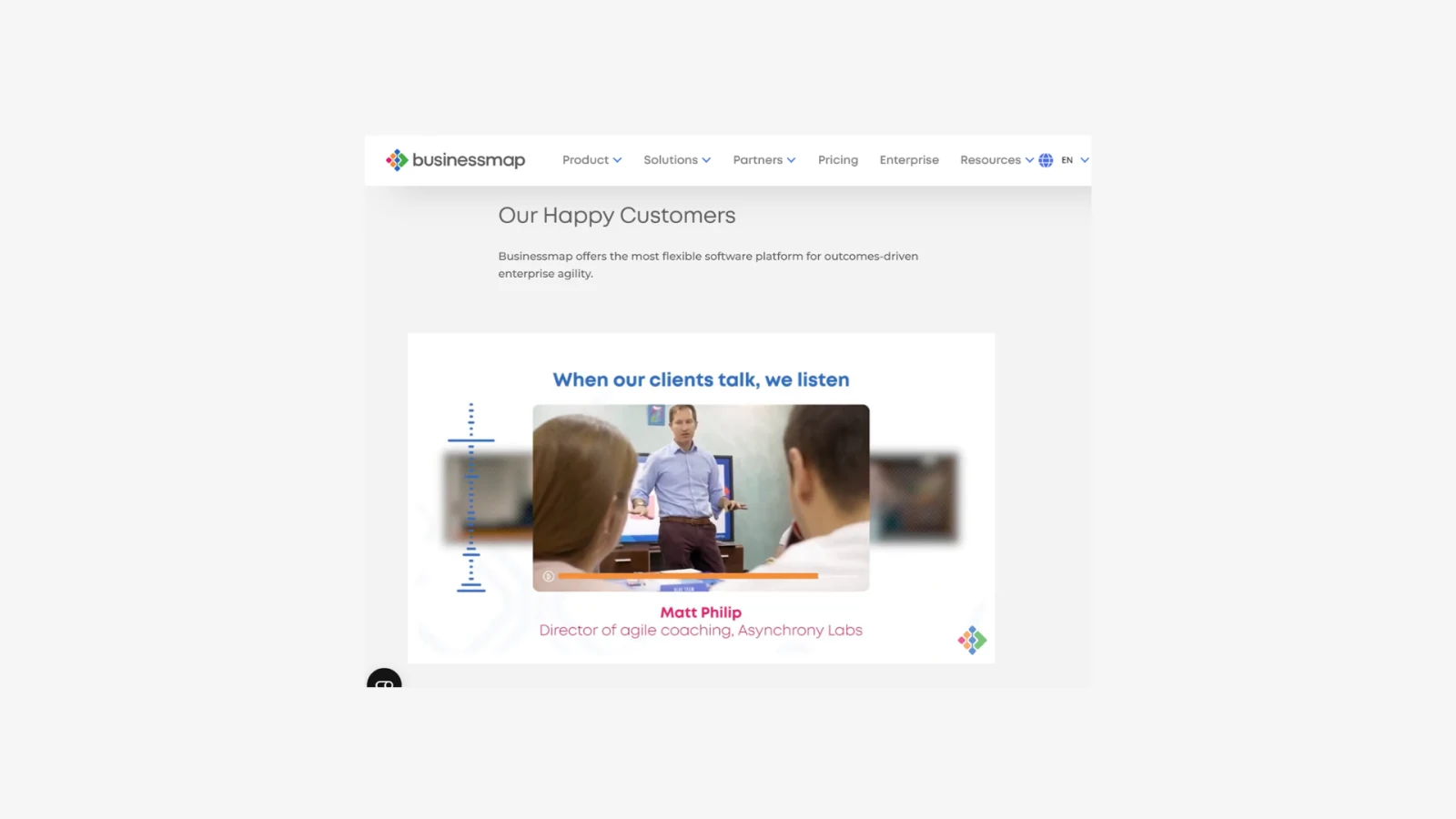 Businessmap video testimonials