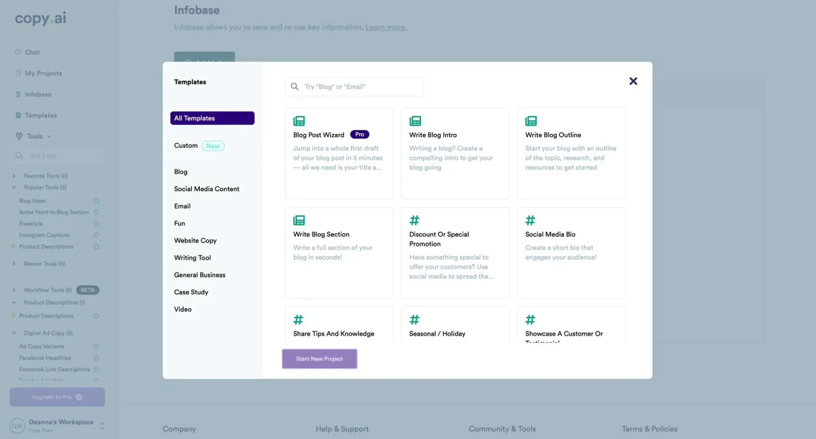Copy.ai &ndash; The Campaign and Workflow Builder