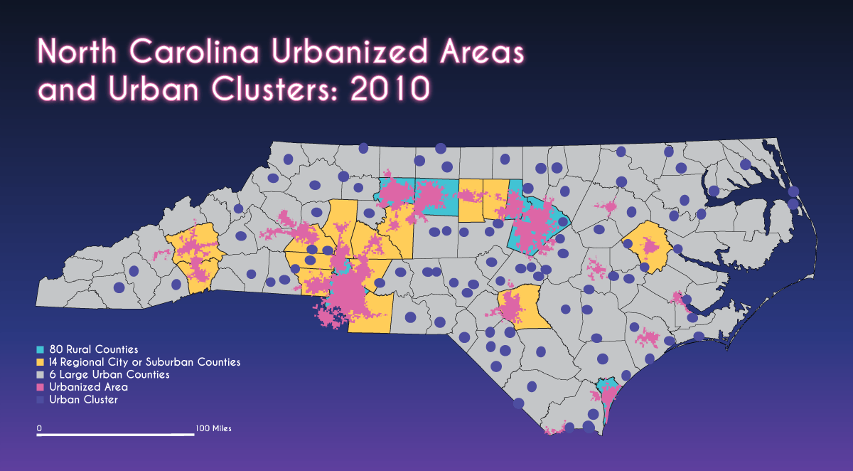 North Carolina Urbanized Areas