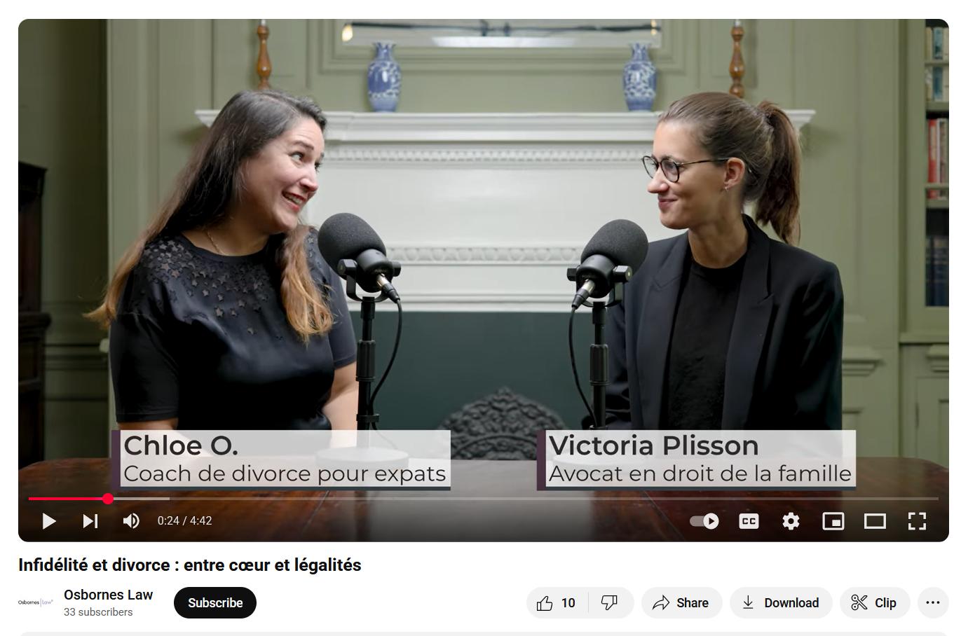 Screen shot of the &ldquo;French Family Transitions&rdquo; podcast by Osbornes Law