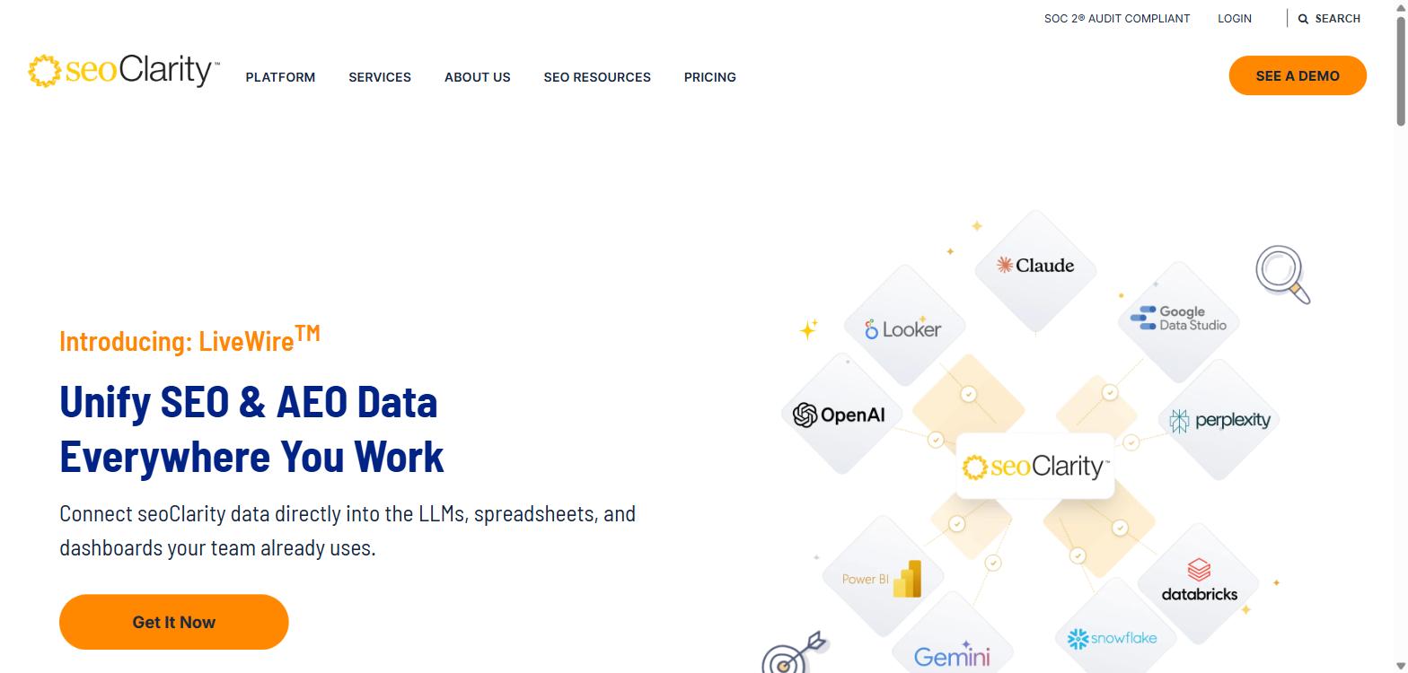 seoClarity screenshot