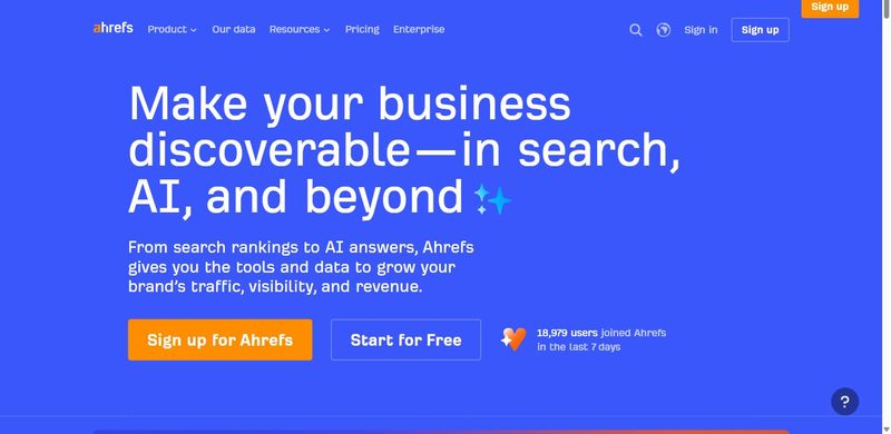 Ahrefs screenshot